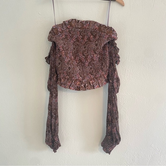 By Anthropologie Tops - Anthropologie Smocked off the‎ shoulder Blouse